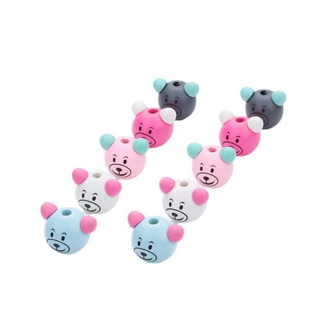 10 Pcs Bambus Kind Tierische Charm-Anhänger Perlen Zur Schmuckherstellung