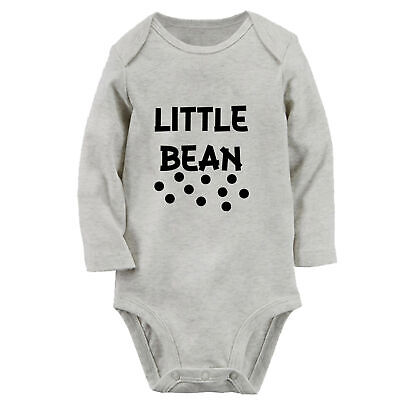 Babies Little Bean Funny Romper Baby Bodysuit Newborn Jumpsuit Kids Long Outfits