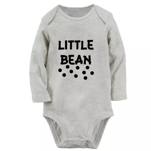 Babies Little Bean Funny Romper Baby Bodysuit Newborn Jumpsuit Kids Long Outfits
