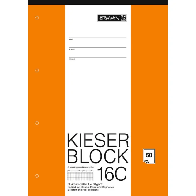 ELCO - Bloc-notes Office 80 g/m² A5, 4 mm quadri…