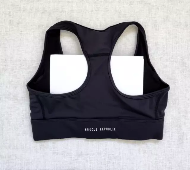 "Muscle Republic" Nwot, Size S (8) Black Crop /Sports Bra / Active Top