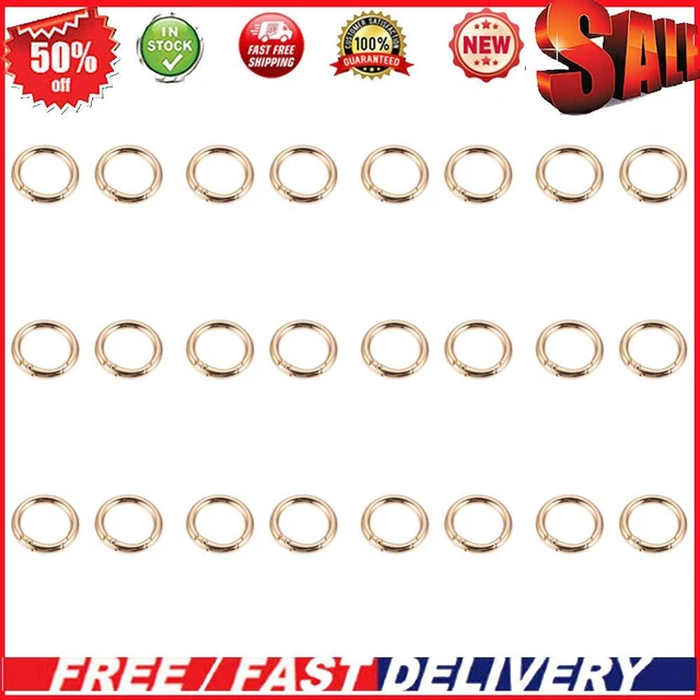 2pcs 2cm Metal Circle Trigger Rings DIY Accessories Alloy for Bag (Gold)
