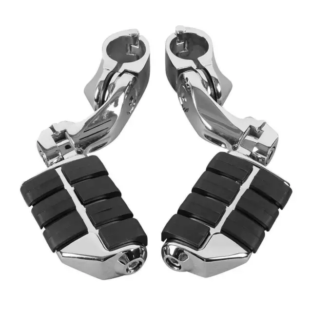 Chrome Highway Foot Pegs 1-1/4" Crash Bar For Harley Street Road Glide Special J