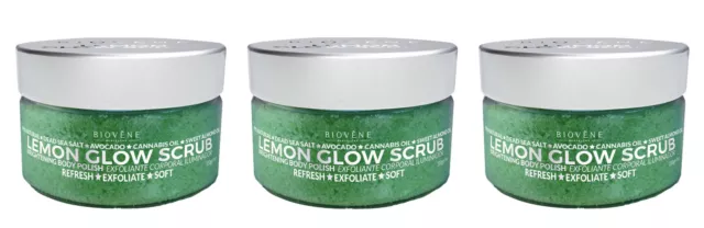 3 X BIOVENE Glow Lemon Body Scrub 200g