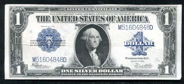 Fr 237 1923 $1 One Dollar “Horseblanket” Silver Certificate Extremely Fine