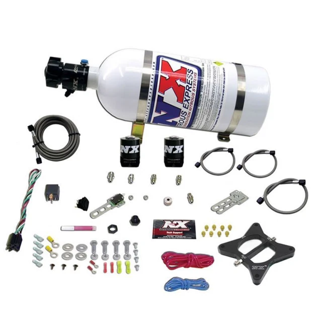 Nitrous Express 96-04 Ford MUSTANG 4.6L 2 Valvola Piastra Kit W/10lb Bottiglia