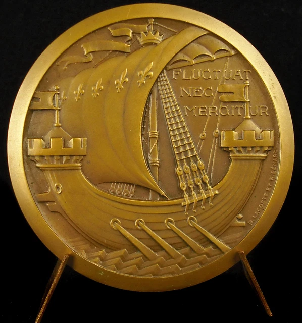 Médaille Foire De Paris 1948 - Bronze - Femme Nue Drapée - Art Français XXème