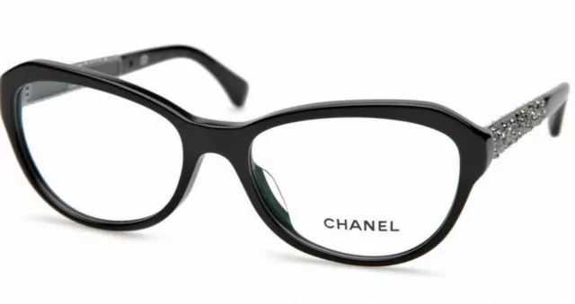 CHANEL+3282+501+Black+Glasses+Eyeglasses+Frames+Size+52 for sale online