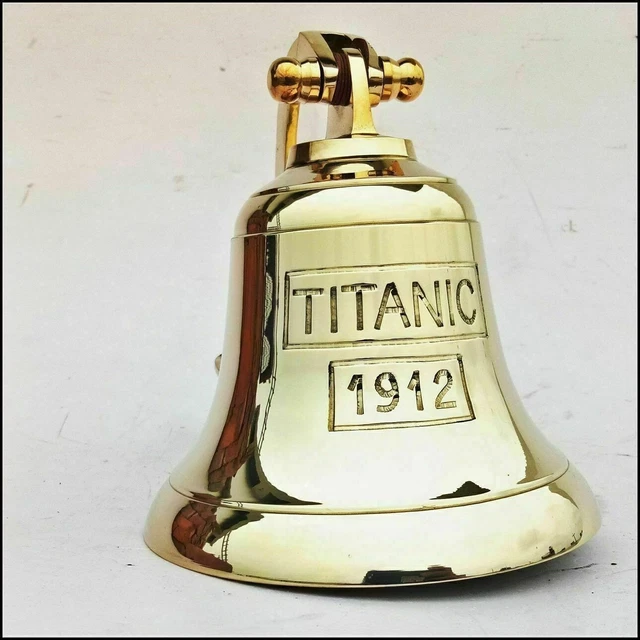 Vintage Nautical Decor Wall Brass Solid Marine Ship Bell Mounting Antique Style
