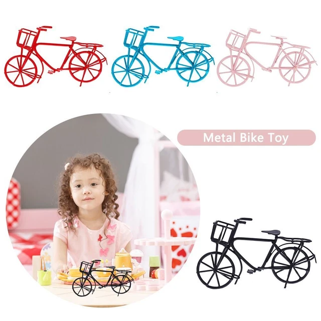DOLL HOUSE ORNAMENTS Desktop Bike Figurines Miniature Decor Metal