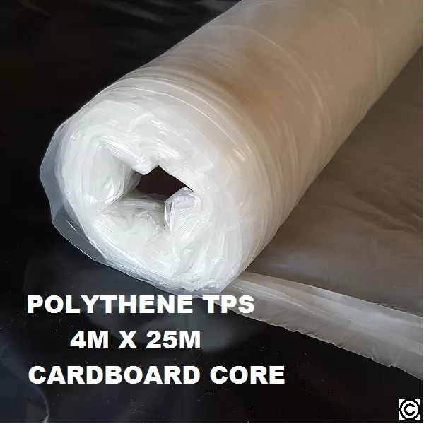 3 Rollen Clear Builders Polyethylen Kunststoff Folienrolle TPS 25m x 4m