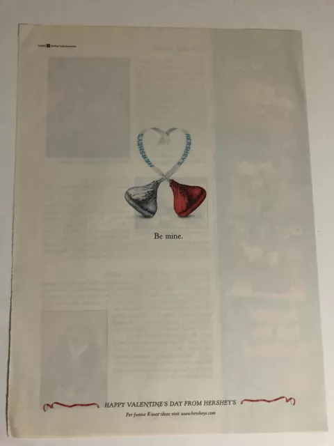 2001 Hershey Kisses Valentine Vintage Print Ad pa6