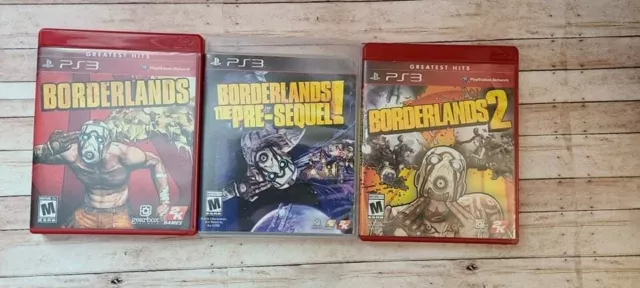 PS3 Borderlands Lot of 3 Games Used Very Good Condition Complete In Cases