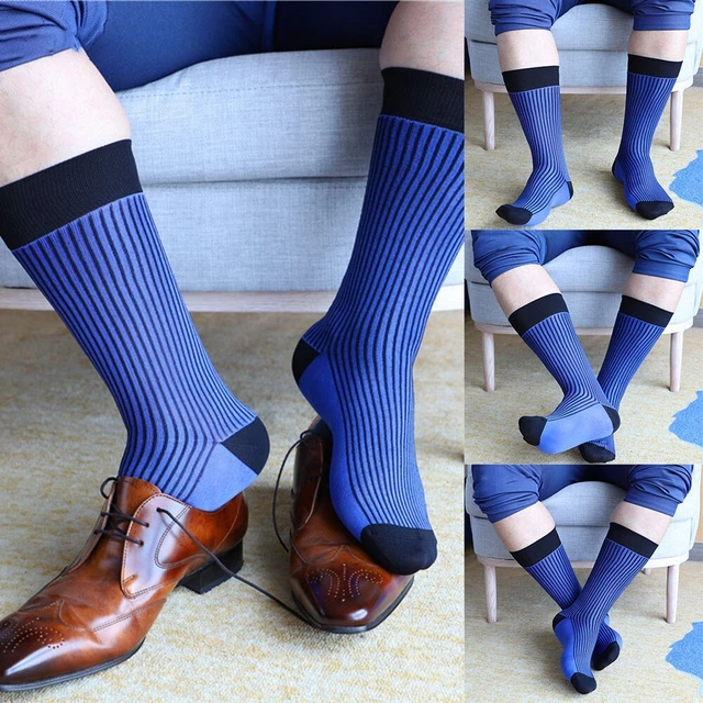 Uomo Tubo Calzini Sottile Calzini Traspirante Business Calzini Comfort Abito