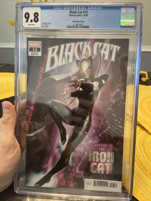Black Cat #12 Hot Skan 1st Iron Cat Variant  CGC 9.8 NM/M Gorgeous Gem Wow