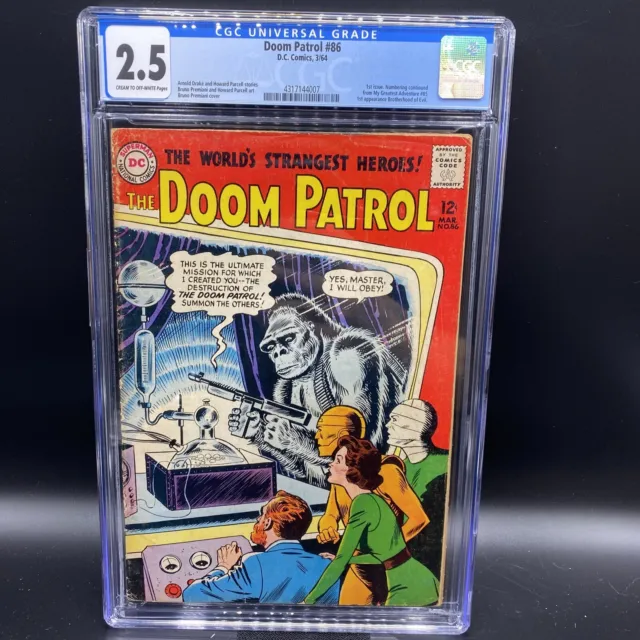 Doom Patrol 86 CGC 2.5 1st issue 1st appearance Bortherhood of Evil 1964