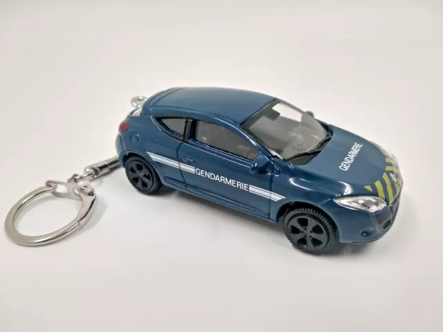 Porte clé Renault 4CV bleue en métal, idée cadeau sympa