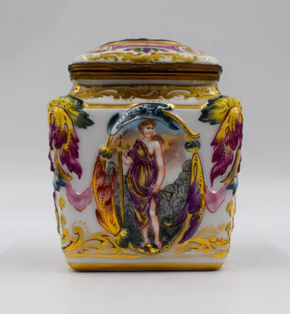 Fine 19th Century Capodimonte Hand Painted Box