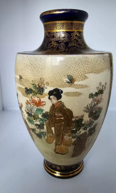 Japanese Satsuma  Vase Meiji Period Signed
