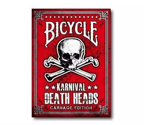 2 Mazzi Carte Da Gioco Bicycle Karnival Death Heads Carnage Playing Cards 2 Deck