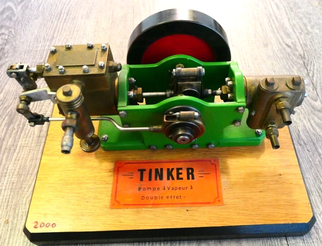 Machine à Vapeur Pilon - Monocylindre Double Effet, Moteur, Très Bon état