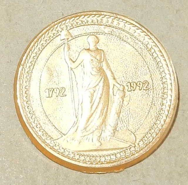 PIN'S Metal Golden 1792 1992 Club French Of La Coin Diameter 21 MM