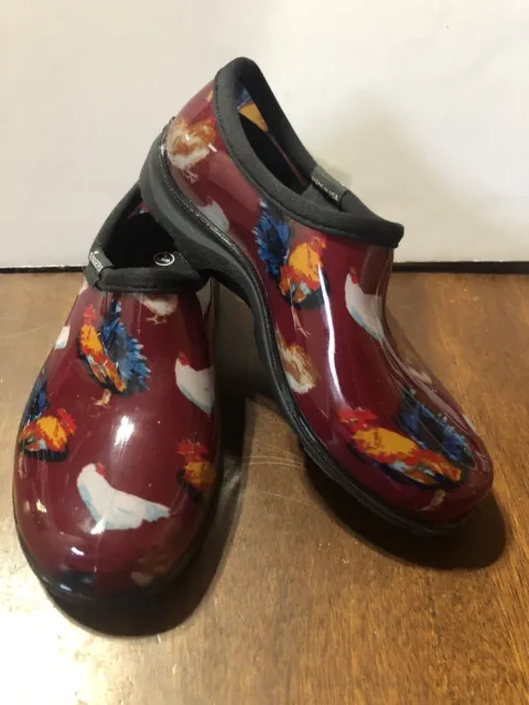 Sloggers Barn Red Chicken Clog Shoes Women’s Size 6 Garden Chore Slip On USA