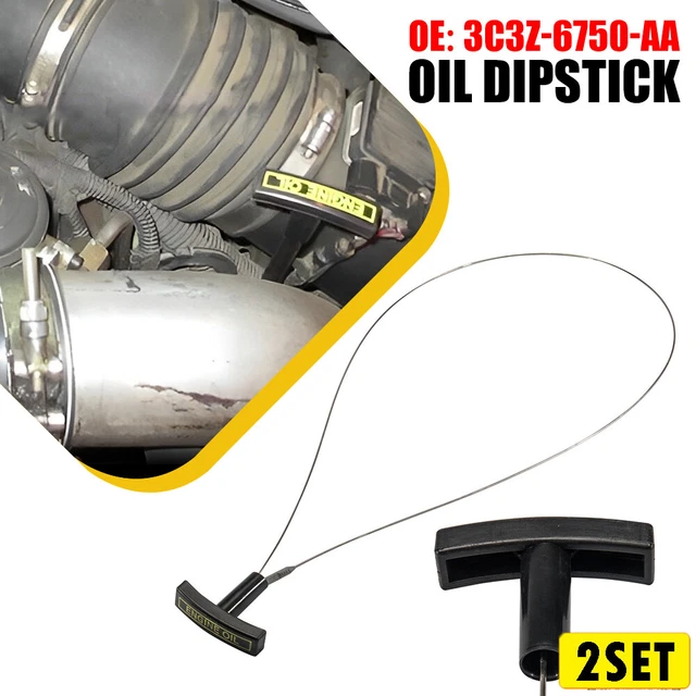2Set For Ford F250 F350 Super Duty 6.0L V8 Diesel Powerstroke Engine Oil Dipstic