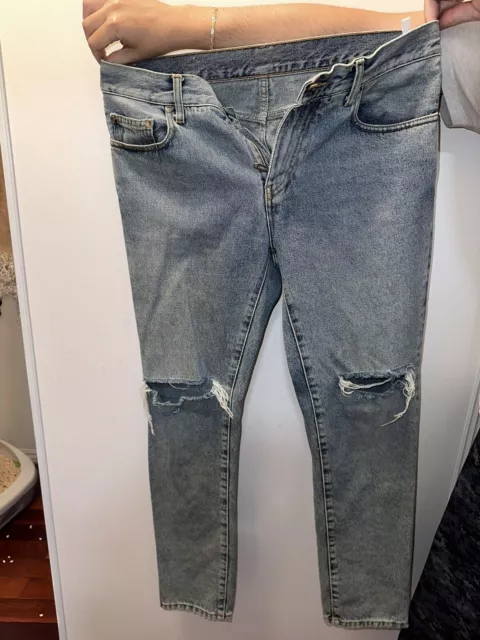 off white denim jeans men 33