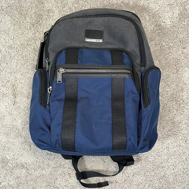 Tumi Alpha Bravo Nellis Backpack Blue Gray Ballistic Nylon 110199