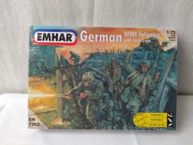 EMHAR 1/72 maquette figurine EM 7203 German Infantry with tank crew WWI
