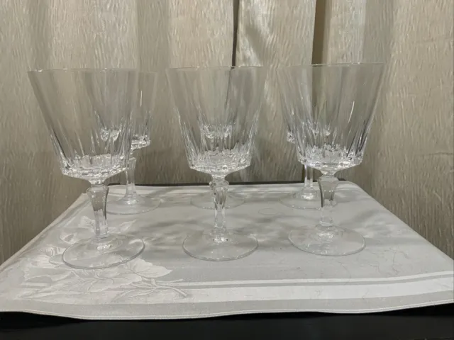 6 Cristal DArques Crystal Versailles Water Goblet 6.5" elegant glasses glassware