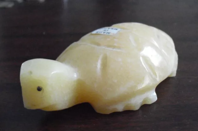 Vintage Handcarved Stone Small Turtle Figurine 1" Tall  LOOK