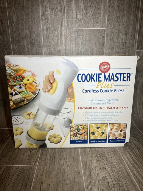 Prensa de galletas inalámbrica Wilton Cookie Master Plus completa