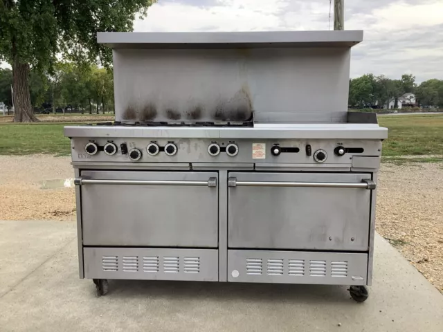 6 Burner 24" Griddle Range/Stove Garland H284-24GTH Oven Nat. gas Tested