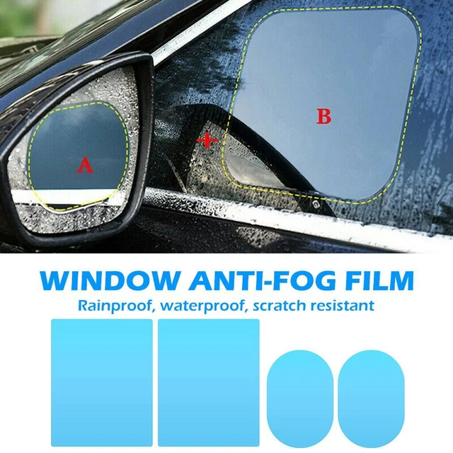 4pcs/set Car Rear View Mirror Protective Anti Fog Window Clear Rainproof Film FS 3