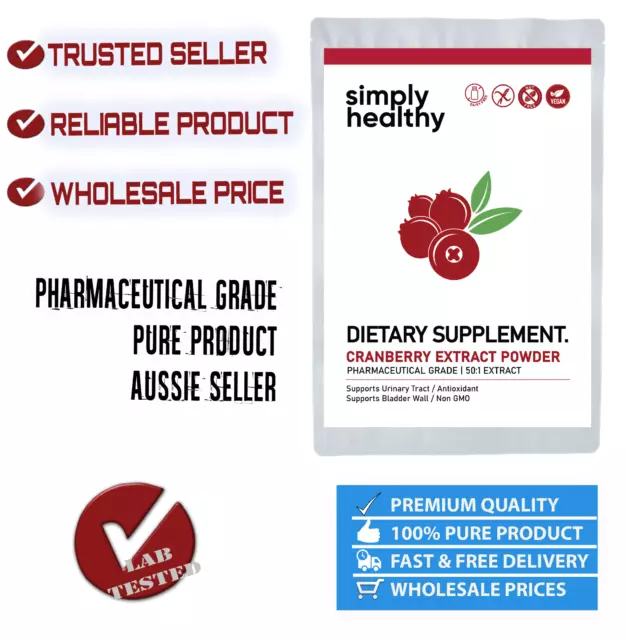 Cranberry 50:1 Extract Fruit Powder, Quality Supplement, UTI High Strength, 200g