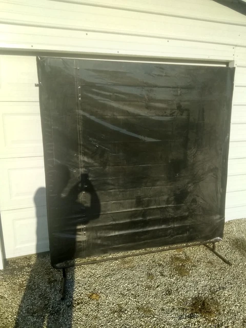 Singer Safety Welding Curtain with Frame 6X6 Black #100