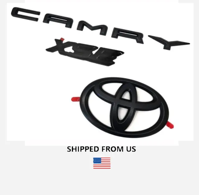 2018 - 2021 TOYOTA CAMRY XSE Matte BLACK OUT EMBLEM BADGE OVERLAY KIT