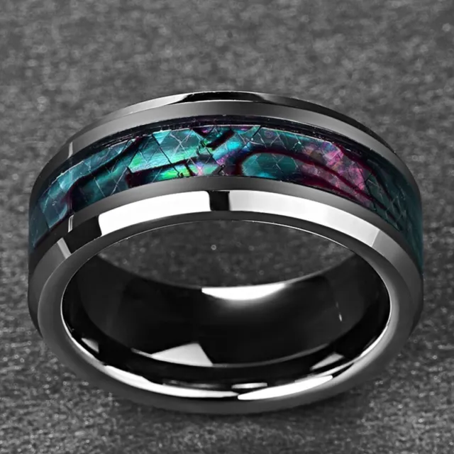 Men's Ring Dragon Celtic Tungsten Titanium Steel Wedding Fashion Band 8-13mm ◁