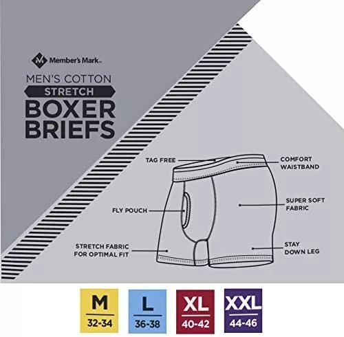 MEMBERS MARK UNDERWEAR - Stretch Boxer Briefs (5 Pack) $26.00 - PicClick