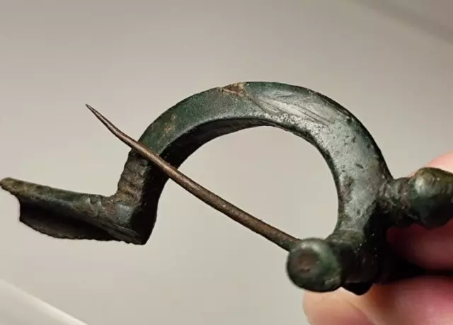 Ancient Roman Bronze Military Crossbow Fibula - 4th century AD 2