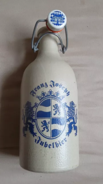 Alte Steingut Bierflasche 0.5 ltr Franz Joseph Jubelbier