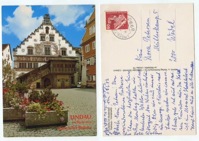 19280 - Lindau im Bodensee - municipio - cartolina, corsa 19.6.1987