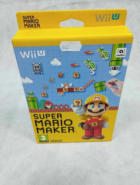 Jeu Super Mario Maker + Artbook Pour Wii U - Neuf, Scellé, Classification PEGI 3, éditeur Nintendo