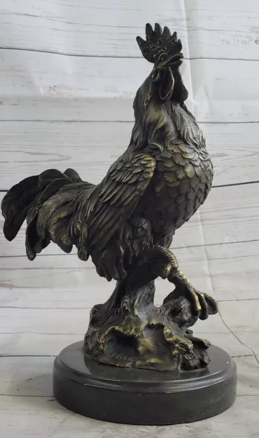 Old Cast Bronze Rooster Statue/Figurine Vienna Austria Figure Sculpture Art Dec 3