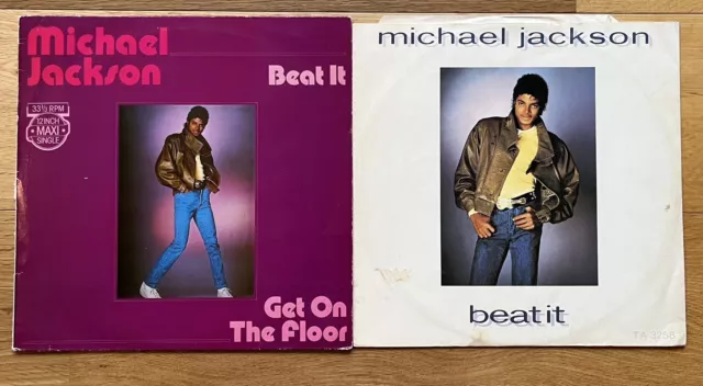 Michael Jackson 2x 12“Maxi Single Beat It Vom Album Thriller Schallplatten Vinyl