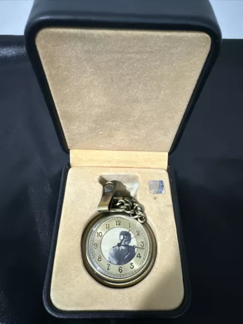 Elvis Presley brushed Brass pocket watch. New. 2005 Valdawn