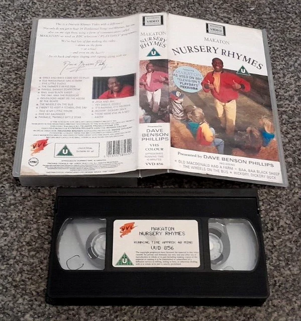 MAKATON NURSERY RHYMES Dave Benson Phillips Playdays Pal Vhs Video Kids