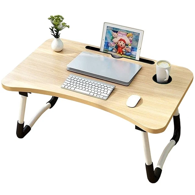 Tavolino Pieghevole Da Letto Vassoio Divano Colazione Studio Pc Notebook Legno